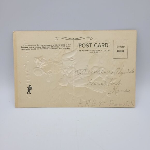 Vintage "The Siren" Embossed Couple on a Rock Postcard - Picture 3 of 6